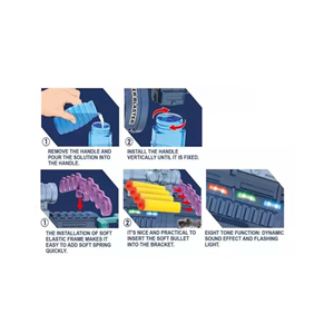 تفنگ اسباب بازی 3 کاره Multifunctional Gun 3 In 1 مدل M416 -اسباب بازی